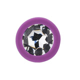 Loving Joy Jewelled Silicone Butt Plug Purple -Small
