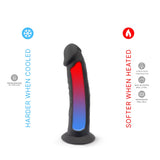 SilexD 6 inch Realistic Silicone Dual Density Dildo with Suction Cup Black
