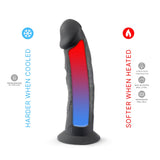 SilexD 7.5 inch Realistic Silicone Dual Density Dildo with Suction Cup Black