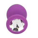 Loving Joy Jewelled Silicone Butt Plug Purple -Large