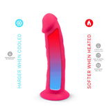 SilexD 7.5 inch Realistic Silicone Dual Density Dildo with Suction Cup Pink