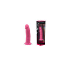 SilexD 6 inch Glow in the Dark Realistic Silicone Dual Density Dildo with Suction Cup Pink