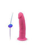 SilexD 6 inch Glow in the Dark Realistic Silicone Dual Density Dildo with Suction Cup Pink