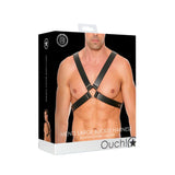 Leather Harness with Large Buckle One Size